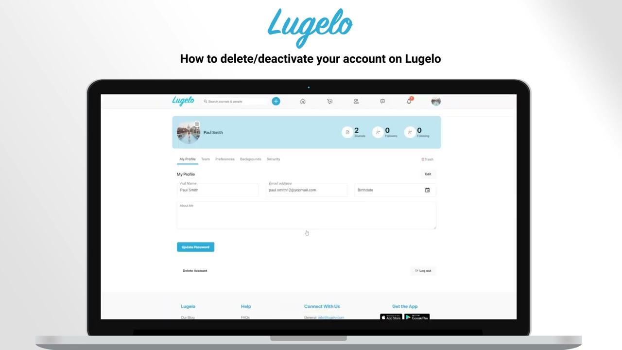 ⁠How to delete your Lugelo user account