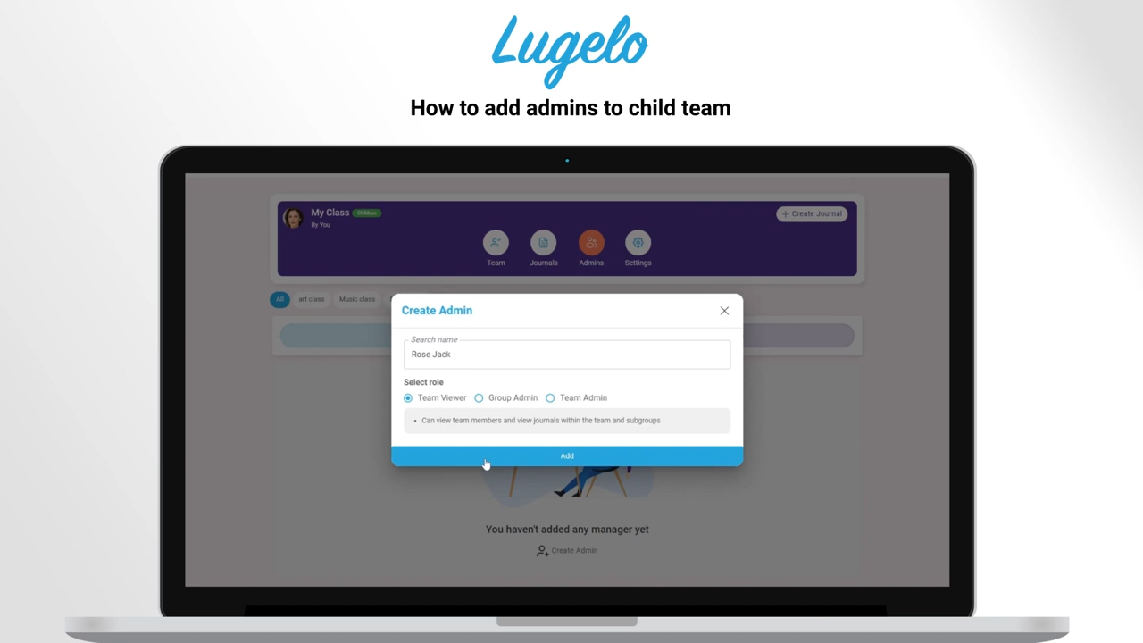 ⁠How to add admins to child teams